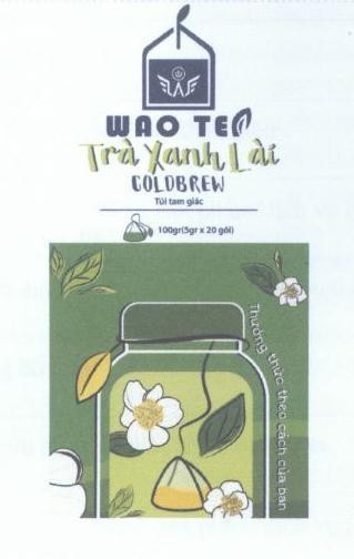 WAO TE Trà Xanh Lài COLDBREW Túi tam giác Thưởng thức theo cách của bạn 