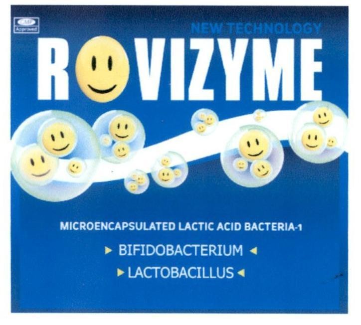 ROVIZYME MICROENCAPSULATED LACTIC ACID BACTERIA-1 BIFIDOBACTERIUM LACTOBACILLUS NEW TECHNOLOGY GMP Approved 