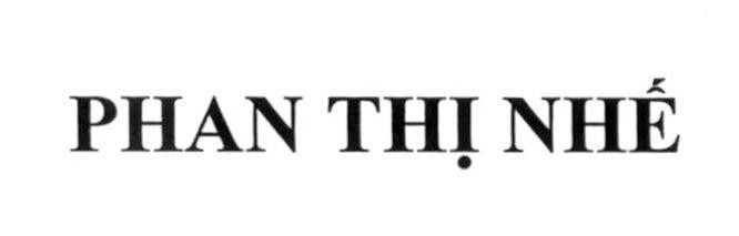 Nhãn hiệu Phan Thị Nhế  của Công ty cổ phần NOVAGROUP, số đơn 4-2020-44784