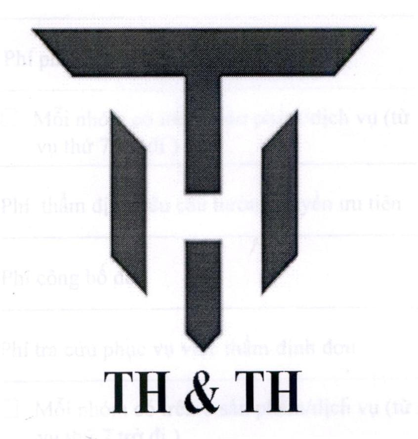 Đơn đăng ký nhãn hiệu "TH TH & TH" số 4-2020-53461 của Nguyễn Trung Cường