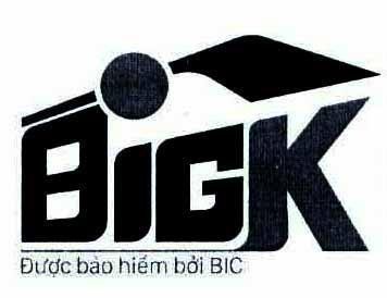 Nhãn hiệu BIGK Được bảo hiểm bởi BIC  của Công ty cổ phần đầu tư và phát triển năng lượng mặt trời Bách Khoa, số đơn 4-2021-03050