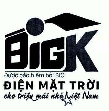 Nhãn hiệu BIGK Được bảo hiểm bởi BIC Điện Mặt Trời cho triệu mái nhà Việt Nam  của Công ty cổ phần đầu tư và phát triển năng lượng mặt trời Bách Khoa, số đơn 4-2021-03051