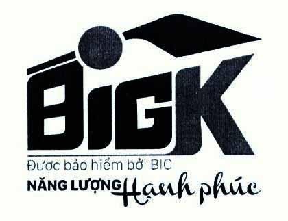 Nhãn hiệu BIGK Được bảo hiểm bởi BIC Năng Lượng Hạnh Phúc  của Công ty cổ phần đầu tư và phát triển năng lượng mặt trời Bách Khoa, số đơn 4-2021-03052