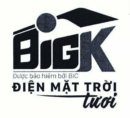 Nhãn hiệu BIGK Được bảo hiểm bởi BIC Điện Mặt Trời tươi  của Công ty cổ phần đầu tư và phát triển năng lượng mặt trời Bách Khoa, số đơn 4-2021-03054
