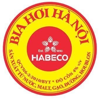 Nhãn hiệu Bia Hơi Hà Nội HABECO Est. 1890 Độ cồn 4% v/v Sản xuất từ nước, malt, gạo, đường, houblon  của Tổng công ty cổ phần bia - rượu - nước giải khát Hà Nội, số đơn 4-2021-05516