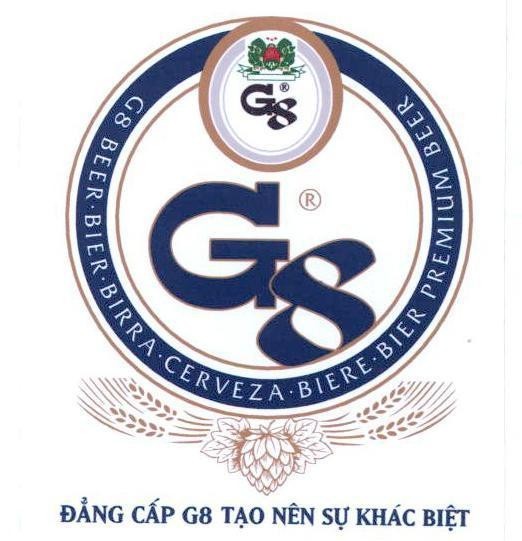 G 8 G 8 Đẳng Cấp G8 Tạo Nên Sự Khác Biệt G8 BEER . BIER . BIRRA . CERVEZA . BIERE . BIER PREMIUM BEER 