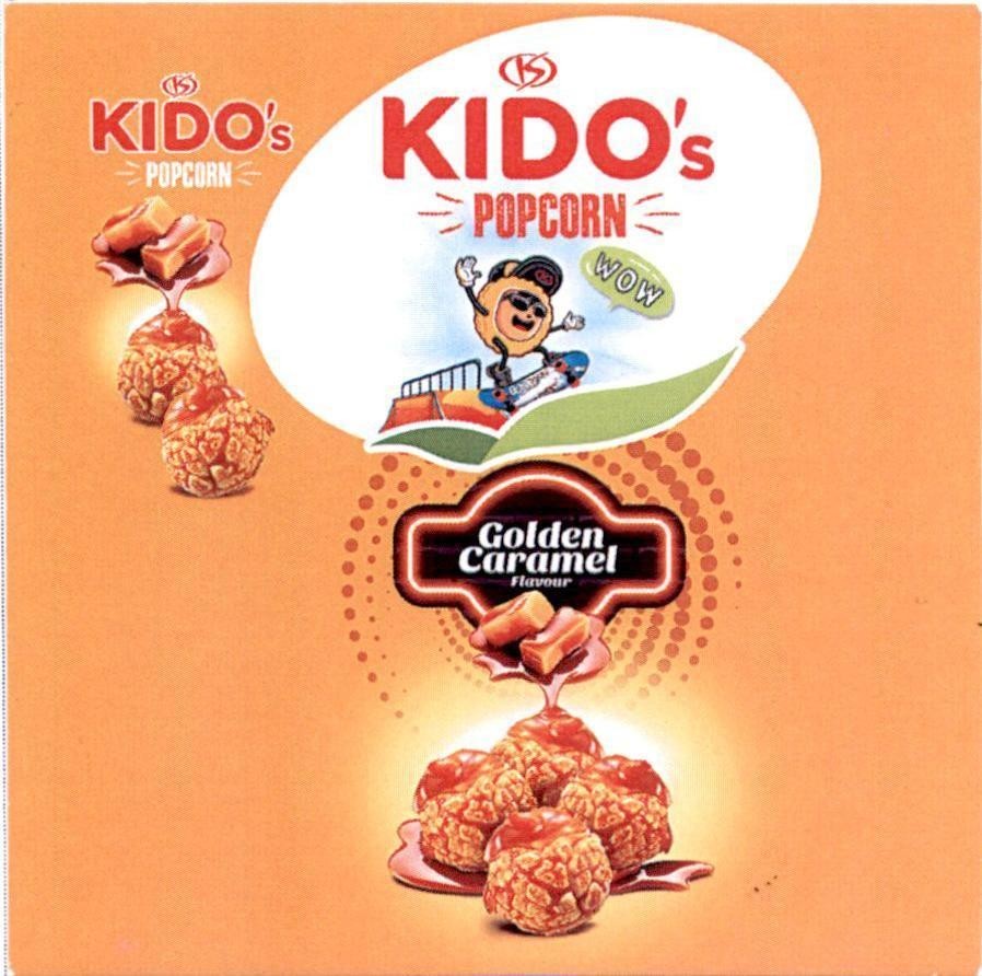 Trademark KS KIDO's POPCORN KIDO's POPCORN WOW Golden Caramel Flavour  of Công ty cổ phần Tập đoàn KIDO, application No 4-2021-14883