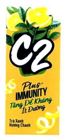 Trademark C2 Plus IMMUNITY Tăng Đề Kháng ít Đường Trà Xanh Hương Chanh  of UNIVERSAL ROBINA CORPORATION, application No 4-2021-18755