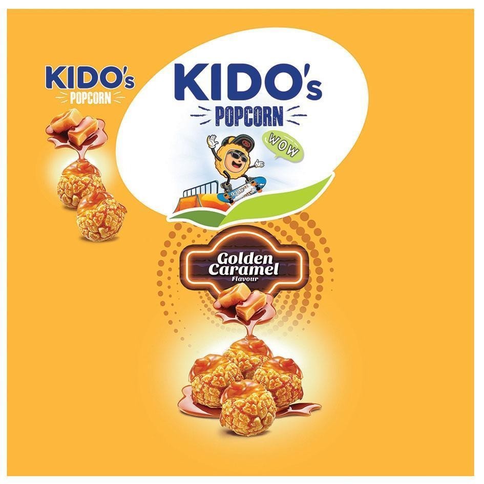 Nhãn hiệu KIDO's POPCORN WOW KIDO's POPCORN Golden Caramel Flavour  của Công ty cổ phần tập đoàn KIDO, số đơn 4-2021-36392