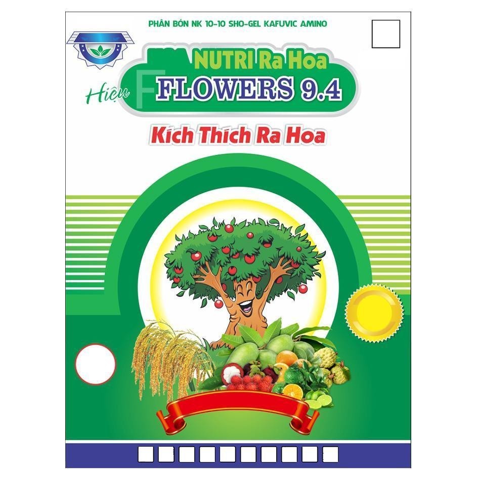 NUTRI Ra Hoa Hiệu FFLOWERS 9.4 Kích Thích Ra Hoa Phân Bón NK 10-10 SHO-GEL KAFUVIC AMINO 