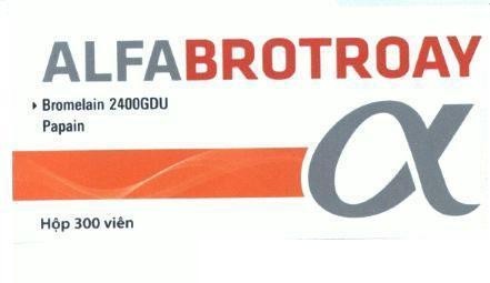 ALFA BROTROAY Bromelain 2400GDU Papain Hộp 300 viên 