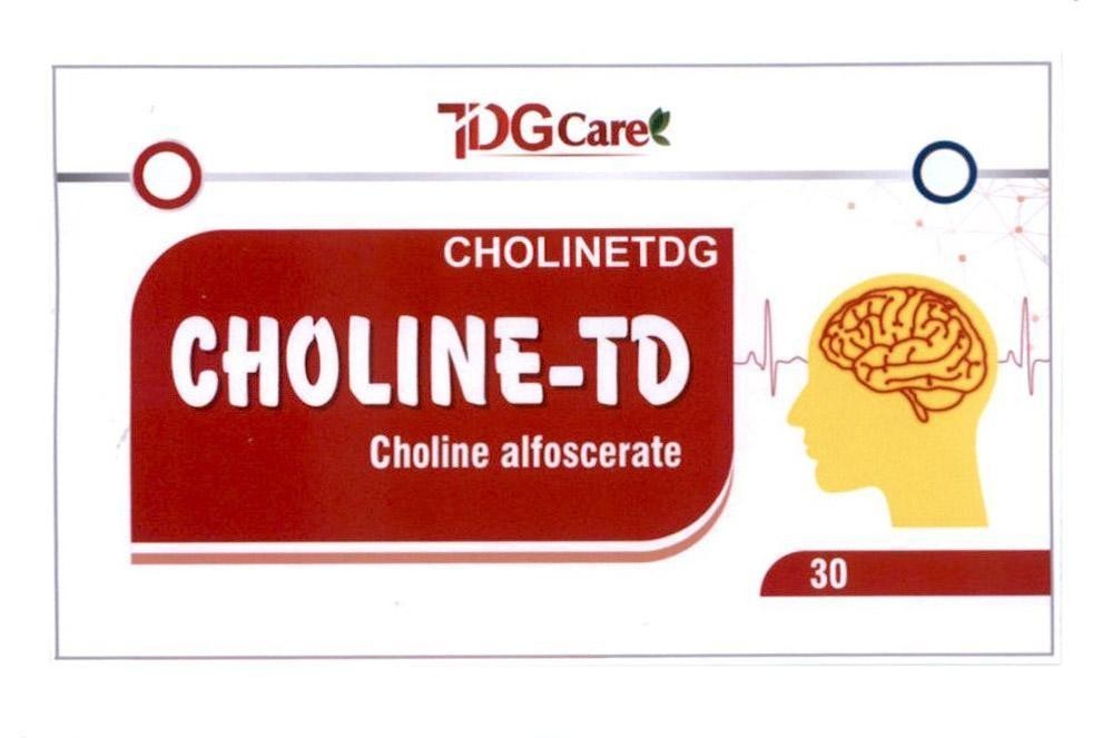 Nhãn hiệu TDGCare CHOLINETDG CHOLINE-TD Choline alfoscerate 30  của Công ty trách nhiệm hữu hạn TMDV&XNK Hoàng Hải Phát, số đơn 4-2021-43737