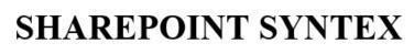 SHAREPOINT SYNTEX 