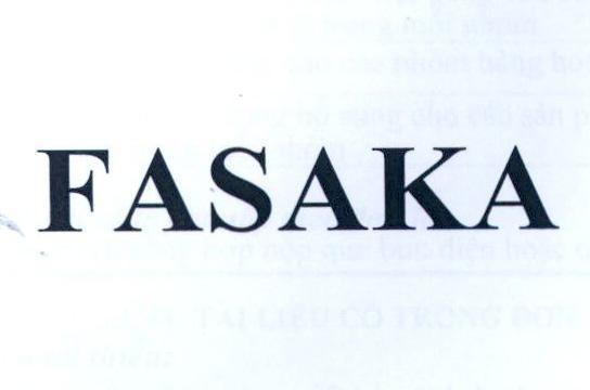 Nhãn hiệu FASAKA  của Công ty TNHH thương mại và dịch vụ Phạm Gia Nguyễn, số đơn 4-2021-49756