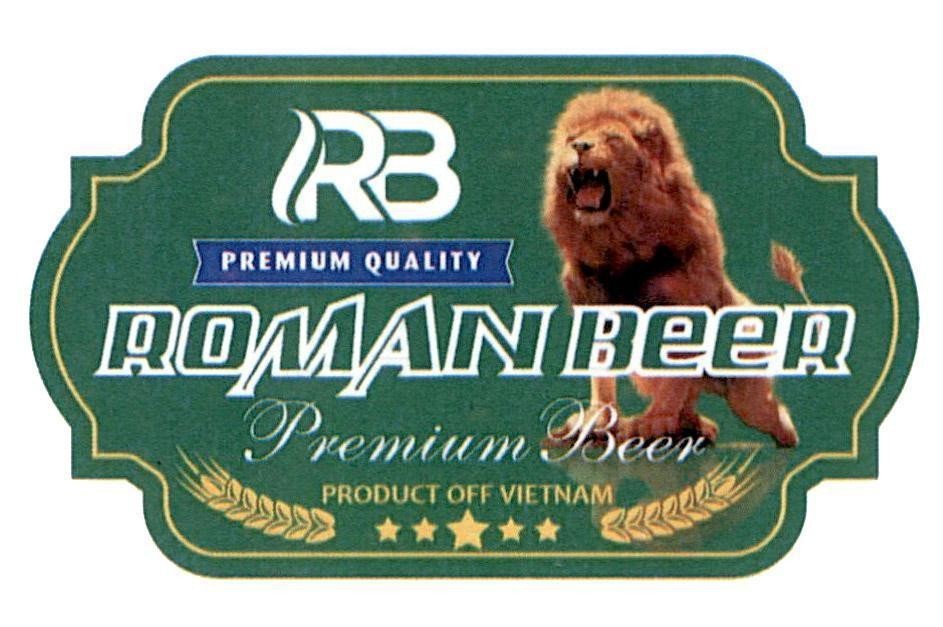 RB PREMIUM QUALITY ROMAN BEER Premium Beer PRODUCT OFF VIETNAM 