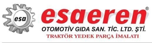 Nhãn hiệu esa esaeren OTOMOTIV GIDA SAN. TIC.LTD.STI TRAKTOR YEDEK PARCA IMALATI  của Công ty TNHH thương mại dịch vụ xuất nhập khẩu Lâm, số đơn 4-2022-00844