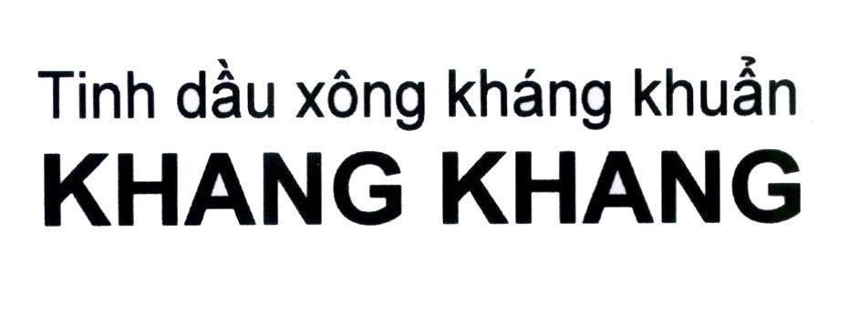 Nhãn hiệu Tinh dầu xông kháng khuẩn Khang Khang  của Công ty trách nhiệm hữu hạn dược phẩm Á Âu, số đơn 4-2022-03837