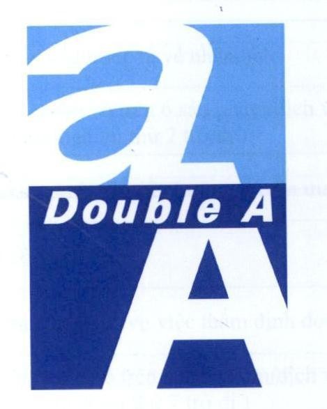 Nhãn hiệu a Double A A  của Double A (1991) Public Company Limited, số đơn 4-2022-04404