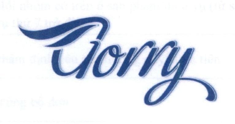 Nhãn hiệu Gorry  của Công ty TNHH thương mại - dịch vụ tổng hợp Linh Khánh, số đơn 4-2022-08872