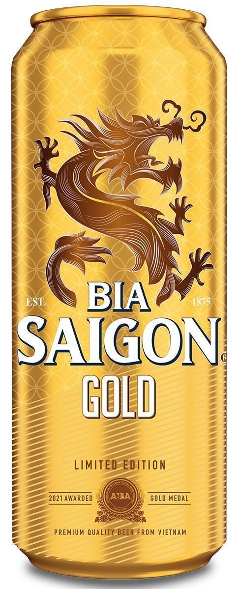 Nhãn hiệu BIA SAIGON GOLD EST. 1875 LIMITED EDITION 2021 AWARDED GOLD MEDAL A3A PREMIUM QUALITY BEER FROM VIETNAM  của Tổng công ty cổ phần Bia - Rượu - Nước giải khát Sài Gòn, số đơn 4-2022-09239