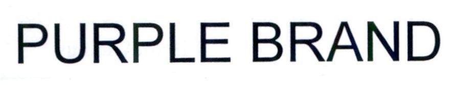 Nhãn hiệu PURPLE BRAND  của Purple Brand International Holdings Inc., số đơn 4-2022-09957