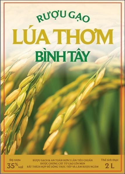 Nhãn hiệu Bình Tây Rượu Gạo Lúa Thơm...  của Công ty cổ phần rượu Bình Tây, số đơn 4-2022-10607