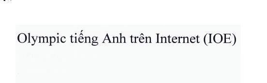 Olympic tiếng Anh trên Internet (IOE) 