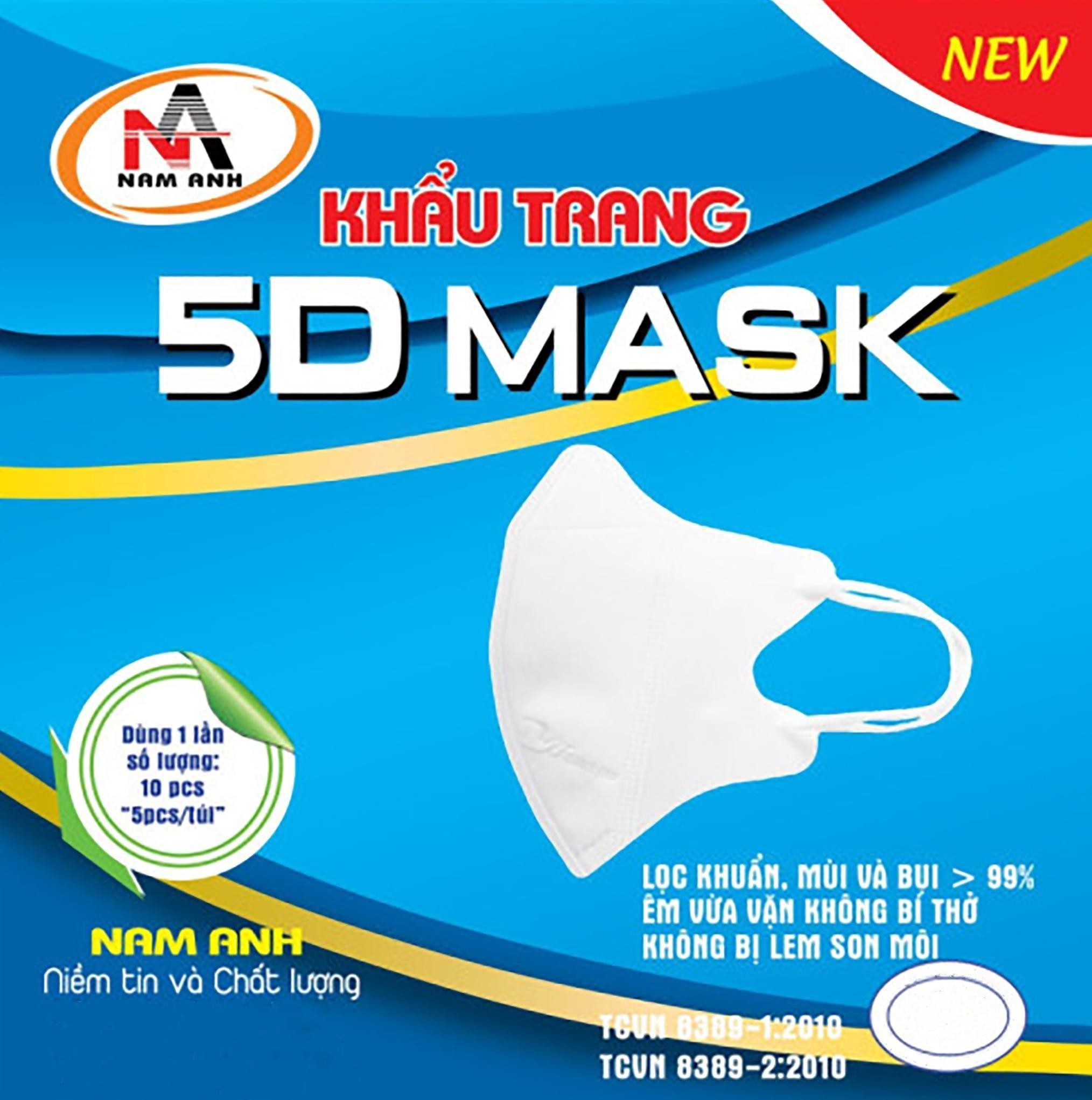 Nhãn hiệu Khẩu Trang 5D MASK N A NAM ANH NEW NAM ANH Niềm tin và Chất lượng...  của Công ty TNHH sản xuất thương mại thiết bị NAM ANH, số đơn 4-2022-15413