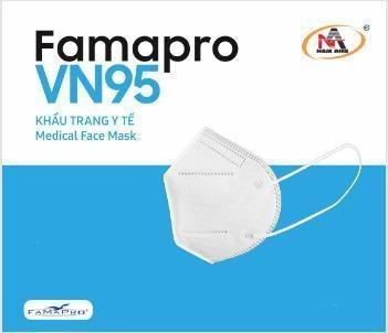 Nhãn hiệu Famapro VN95 Khẩu Trang Y Tế Medical Face Mask N A NAM ANH FAMAPRO  của Công ty TNHH sản xuất thương mại thiết bị NAM ANH, số đơn 4-2022-15416