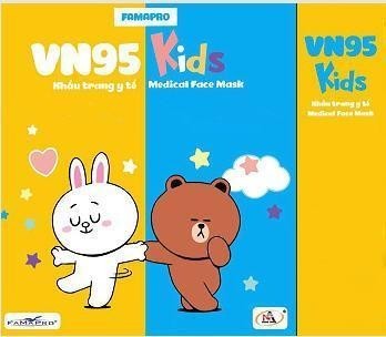 Nhãn hiệu FAMAPRO VN95 Kids Khẩu trang y tế Medical Face Mask FAMAPRO N A NAM ANH  của Công ty TNHH sản xuất thương mại thiết bị NAM ANH, số đơn 4-2022-15417