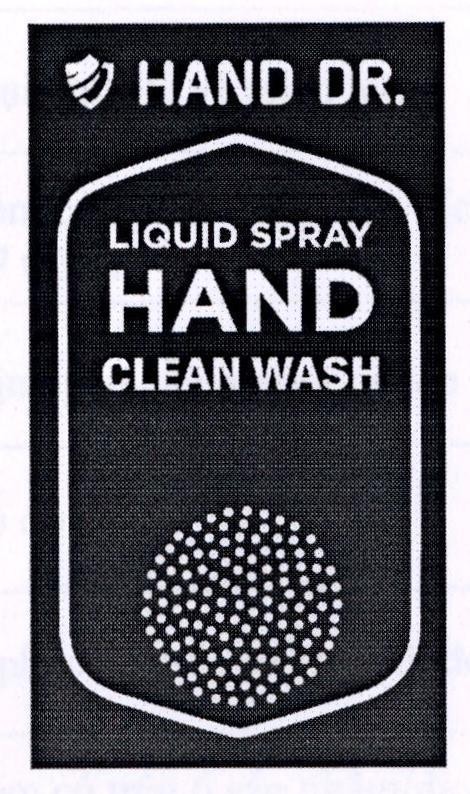 Nhãn hiệu HAND DR. HAND LIQUID SPRAY HAND CLEAN WASH  của Công ty cổ phần dược MEDIPHARCO, số đơn 4-2022-15483