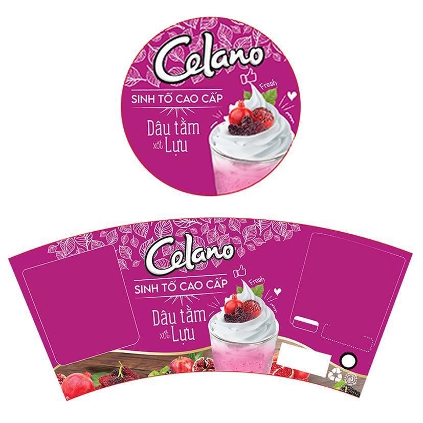 Công ty Cổ phần Tập đoàn Kido的Celano Sinh Tố Cao Cấp Dâu Tằm Xốt Lựu Fresh 品牌, 申请号 4-2022-18769