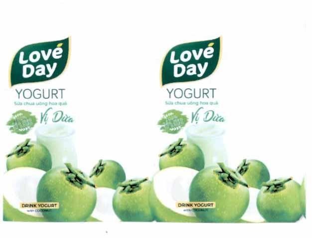 Nhãn hiệu Love Day YOGURT Sữa chua uống hoa quả 100% lên men tự nhiên Vị Dừa DRINK YOGURT with coconut Love Day YOGURT Sữa chua uống hoa quả 100% lên men tự nhiên Vị Dừa DRINK YOGURT with coconut  của Công ty cổ phần tập đoàn VIHAMARK, số đơn 4-2022-19514