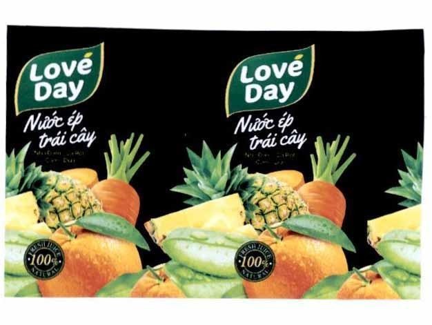 Nhãn hiệu Love Day Nước ép trái cây Nha Đam - Cà Rốt Cam - Dứa FRESH JUICE NATURAL 100% Love Day Nước ép trái cây Nha Đam - Cà Rốt Cam - Dứa FRESH JUICE NATURAL 100%  của Công ty cổ phần tập đoàn VIHAMARK, số đơn 4-2022-19516