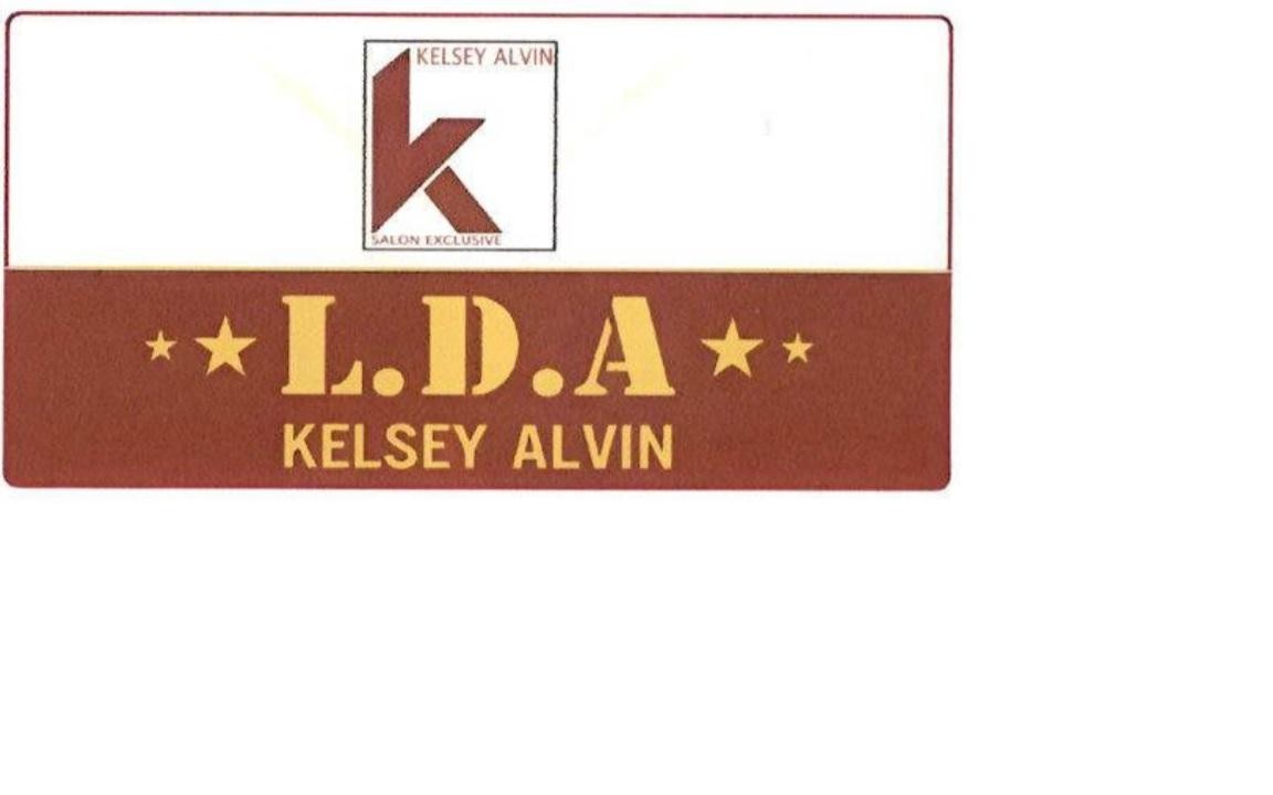 Trademark K KELSEY ALVIN SALON EXCLUSIVE L.D.A KELSEY ALVIN  of Công ty TNHH xuất nhập khẩu & thương mại THH, application No 4-2022-21421