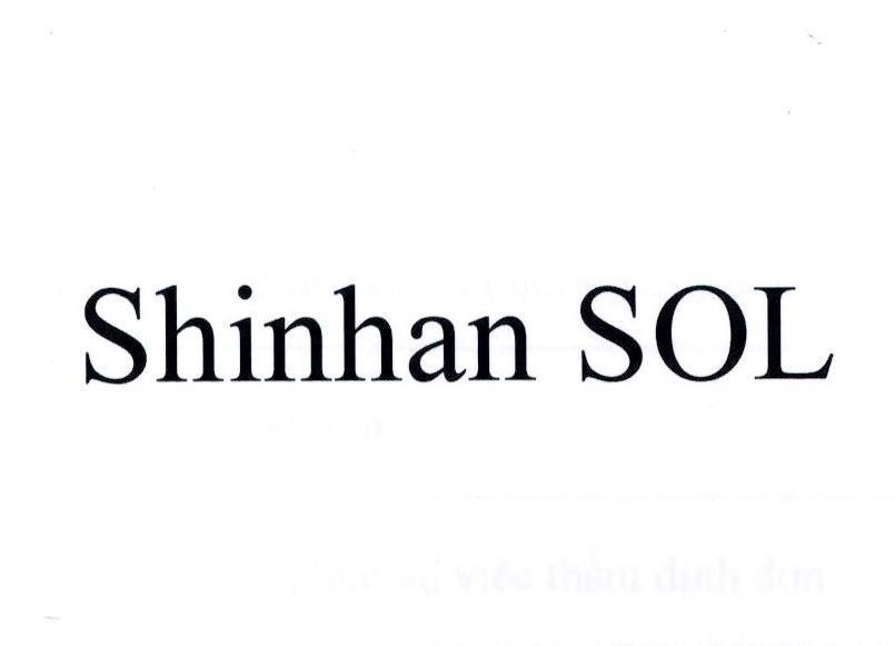 Nhãn hiệu Shinhan SOL  của Shinhan Financial Group Co., Ltd., số đơn 4-2022-29407