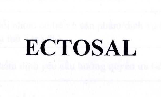 Nhãn hiệu ECTOSAL  của Công ty TNHH công nghệ DAHAGO, số đơn 4-2022-33610