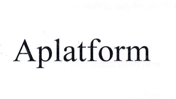 Nhãn hiệu Aplatform  của Công ty cổ phần ACORNERI HOLDINGS, số đơn 4-2022-35413