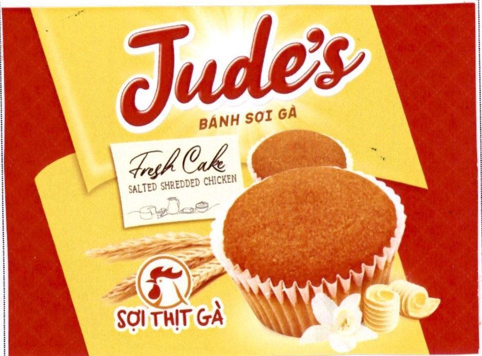 Nhãn hiệu Jude's BÁNH SỢI GÀ Fresh Cake SALTED SHREDDED CHICKEN SỢI THỊT GÀ  của Công ty cổ phần tập đoàn VIHAMARK, số đơn 4-2022-40275