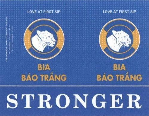 Nhãn hiệu LAGER BEER BIA BÁO TRẮNG STRONGER LOVE AT FIRST SIP PREMIUM QUALITY 5.0% VOL 330ML SẢN PHẨM CỦA CÔNG TY TNHH PHÚ THÁI SƠN ĐC: Phú Minh - Sóc Sơn - Hà Nội CBCL số: 15/CBSP-PTS/2022  của Công ty TNHH Phú Thái Sơn, số đơn 4-2022-44289
