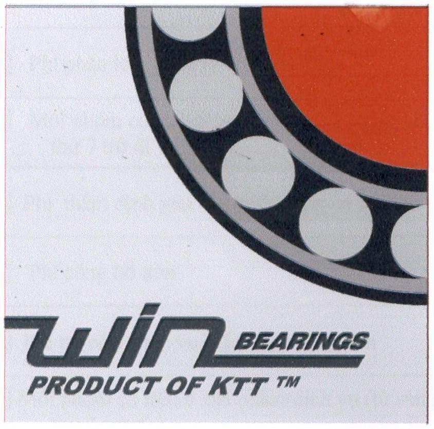 Nhãn hiệu win BEARINGS PRODUCT OF KTT  của Công ty TNHH Kiên Thành Tín, số đơn 4-2022-44541