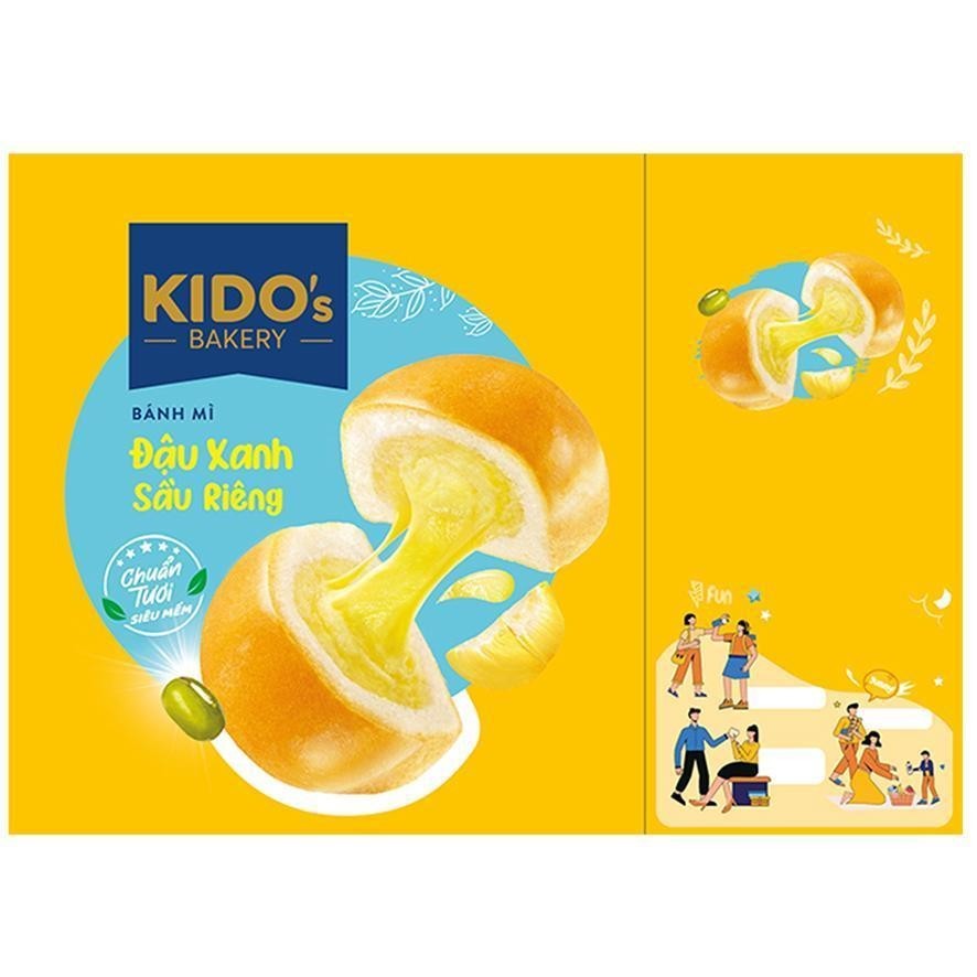Công ty cổ phần Tập đoàn KIDO的KIDO’s BAKERY BÁNH MÌ Đậu Xanh Sầu Riêng Chuẩn Tươi SIÊU MỀM Fun 品牌, 申请号 4-2022-50536