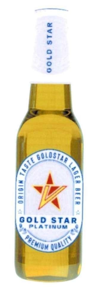 Trademark GOLD STAR PLATINUM ORIGIN TASTE GOLDSTAR LAGER BEER PREMIUM QUALITY  of Công ty cổ phần Tập đoàn bia rượu và nước giải khát Sao Vàng, application No 4-2022-51358