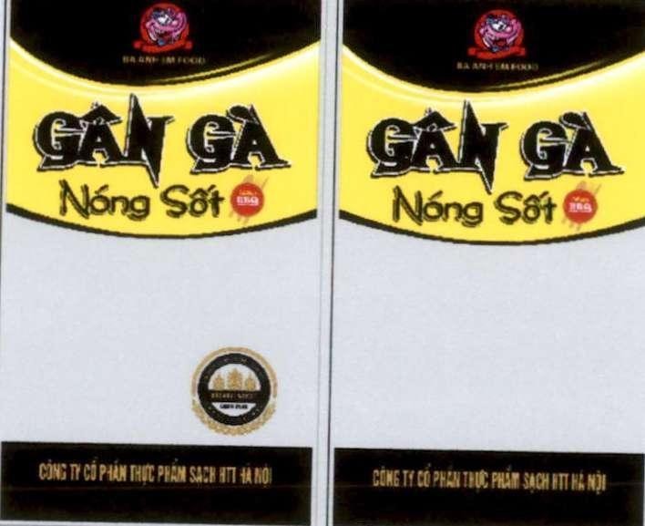 Nhãn hiệu BA ANH EM FOOD GÂN GÀ Nóng Sốt BBQ LOREM IPSUM DOLOR SIT AMET, CONSECTETUER ORGANIC WHEAT LOREM IPSUM CÔNG TY CỔ PHẦN THỰC PHẨM SẠCH HTT HÀ NỘI  của Công ty cổ phần thực phẩm sạch HTT Hà Nội, số đơn 4-2022-51818