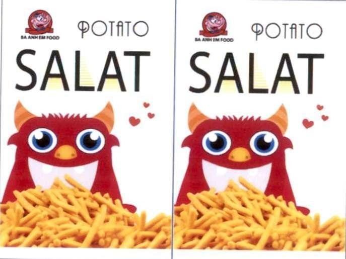 Nhãn hiệu BA ANH EM FOOD POTATO SALAT BA ANH EM FOOD POTATO SALAT  của Công ty cổ phần thực phẩm sạch HTT Hà Nội, số đơn 4-2022-51822