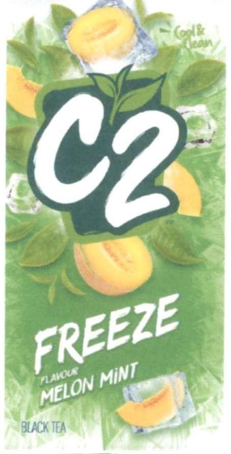 Trademark C2 Cool & Clean FREEZE FLAVOUR MELON MINT BLACK TEA  of UNIVERSAL ROBINA CORPORATION, application No 4-2022-55668