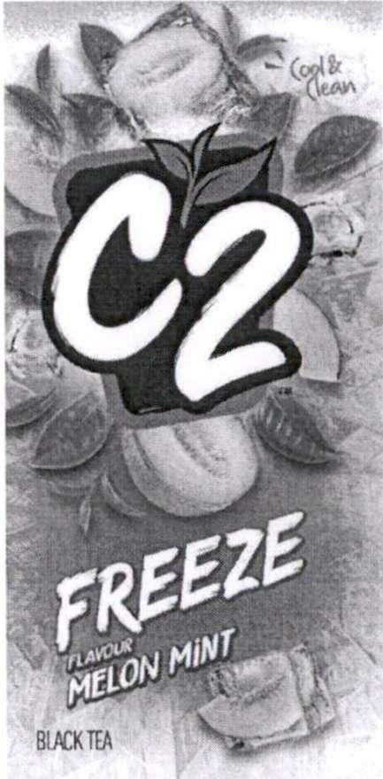 Trademark C2 Cool & Clean FREEZE FLAVOUR MELON MINT BLACK TEA  of UNIVERSAL ROBINA CORPORATION, application No 4-2022-55669