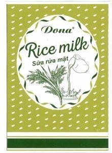 Cơ sở Kim Nga的Dona Rice milk Sữa rửa mặt 品牌, 申请号 4-2023-05877