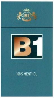 Nhãn hiệu B1 B1 100'S MENTHOL  của Công ty TNHH thương mại dịch vụ Golden Mountain, số đơn 4-2023-07136