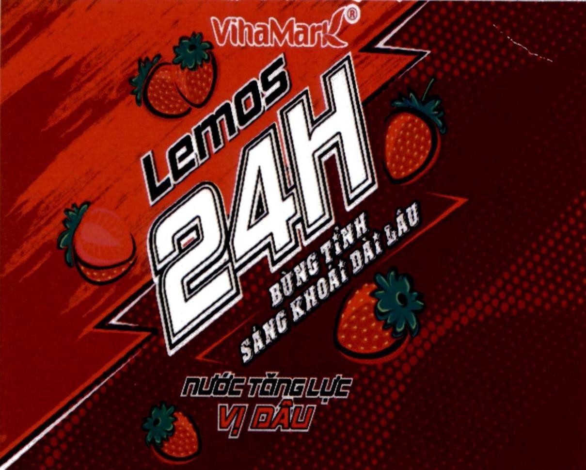 Nhãn hiệu VihaMark Lemos 24H BỪNG TỈNH SẢNG KHOÁI DÀI LÂU NƯỚC TĂNG LỰC VỊ DÂU  của Công ty cổ phần Tập đoàn VIHAMARK, số đơn 4-2023-10937